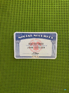 Download USA SSN photolook green background FRONT Photoshop template